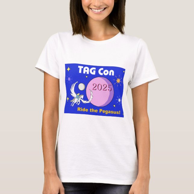 MÄRKRE Con 2025 Ride the Pegasus Convention T-Shir T Shirt (Framsida)