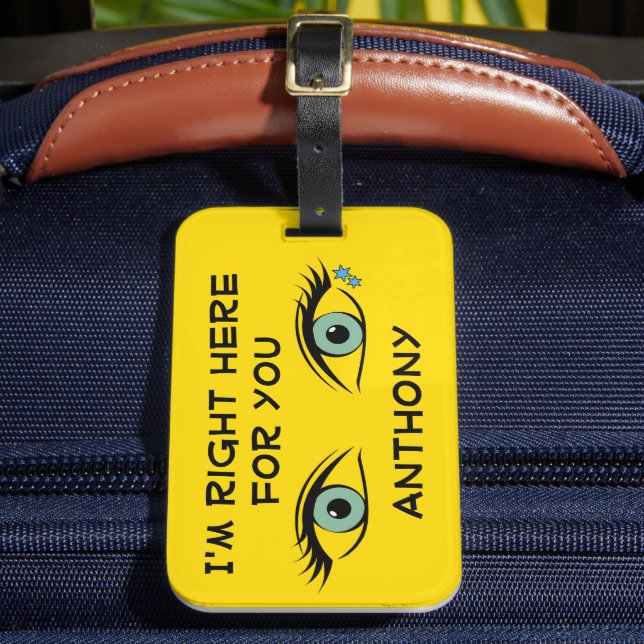 Märkre din flagga med stenblå Öga-stjärnor Bagagebricka (Framsida Insitu 2)