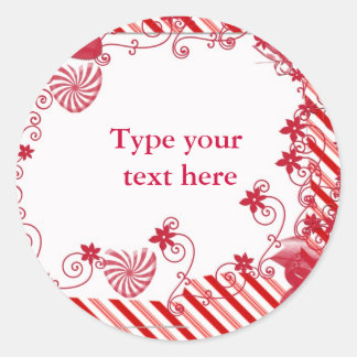 Märkre eller kuvertförsegling av godis i vinstocka runt klistermärke