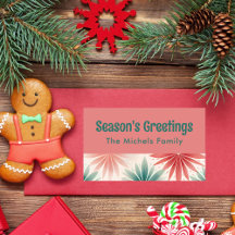 Märkre - etikett för färgfull Retro-julfamilj med