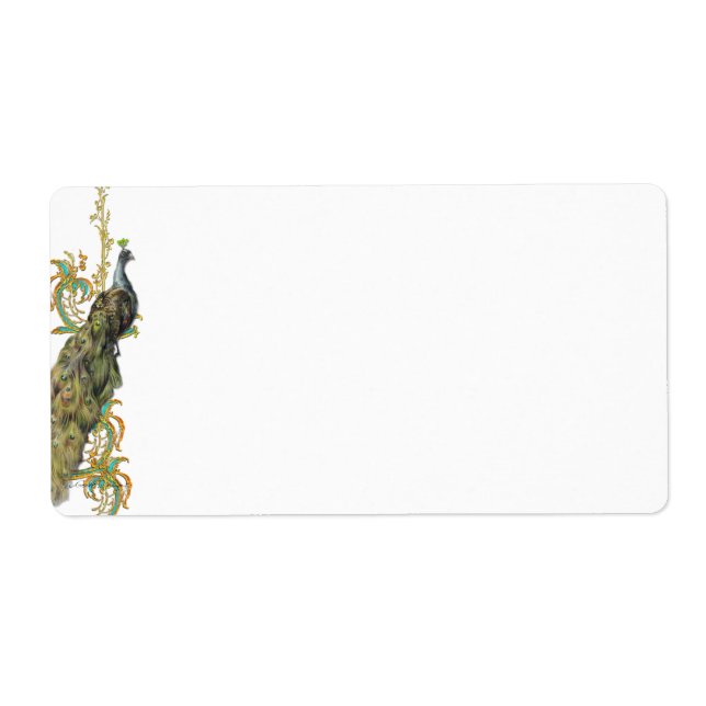 Märkre-etikett för peacock Sticker Fraktsedel (Framsidan)