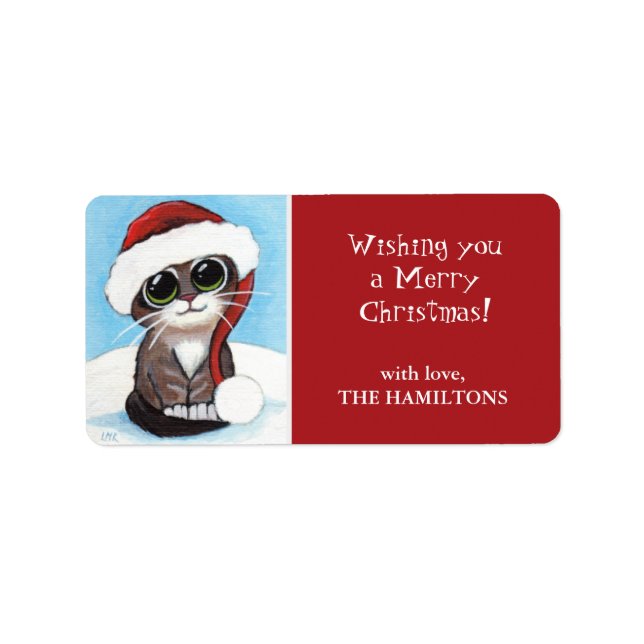 Märkre-etiketter för julklapp adressetikett (Framsidan)