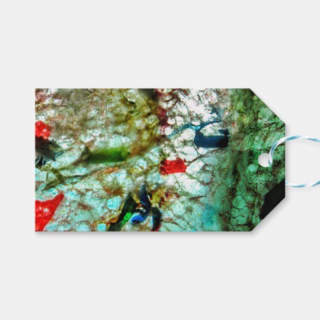 Märkre för abstrakt med blå lugn,Blå relaxad abstr Presentetikett (Framsidan (Horisontell))