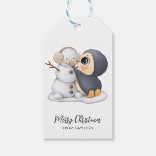 Märkre för Adsible Winter Penguin Gift Presentetikett