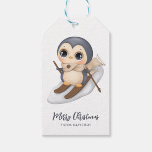 Märkre för Adsible Winter Penguin Gift Presentetikett