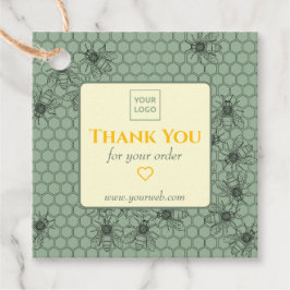 Märkre för anpassade Grönt Business Tack Gåvor Etiketter