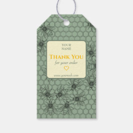 Märkre för anpassade Grönt Business Tack Presentetikett