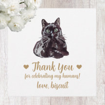 Märkre för anpassningsbar Black Cat Wedor