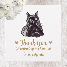 Märkre för anpassningsbar Black Cat Wedor Gåvor Etiketter