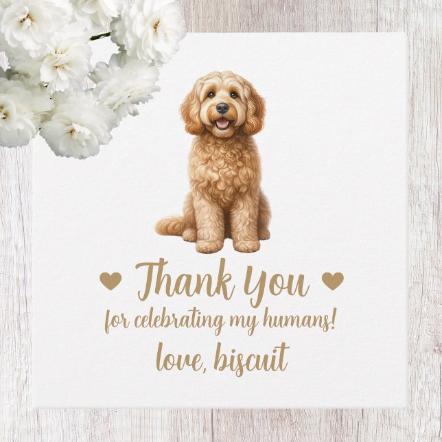 Märkre för anpassningsbar Cockapoo Hund Wedding Fa Gåvor Etiketter (Skapare uppladdad)