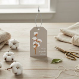 Märkre för anpassningsbar Organic Cotton Business- Presentetikett