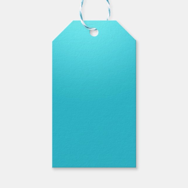 Märkre för Aqua Blue Anpassningsbar Gift Presentetikett (Framsidan)