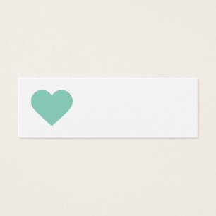 Märkre för Aqua Sweet Heart & Chevron Gift Litet Visitkort