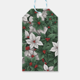 Märkre för ärekränkning av botaniska Elegance-julg Presentetikett