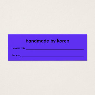 märkre för artikelpresenter för snöre litet visitkort