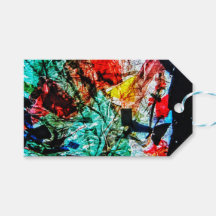 Märkre för återvunnen plastlyckad blåfärgad abstra