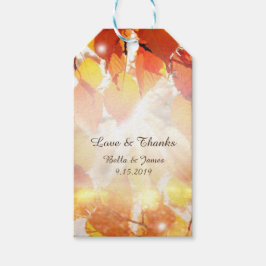 Märkre för att ge förmånen till förmån för höst lö presentetikett