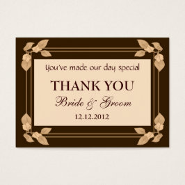 Märkre för att gynna höst löv Personlig-bröllop me Visitkort