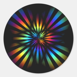 Märkre för att gynna regnbåge med kuvertförslutnin runt klistermärke