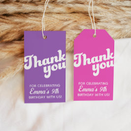 Märkre för att gynna Tacken för Retro Groovy Birth Presentetikett