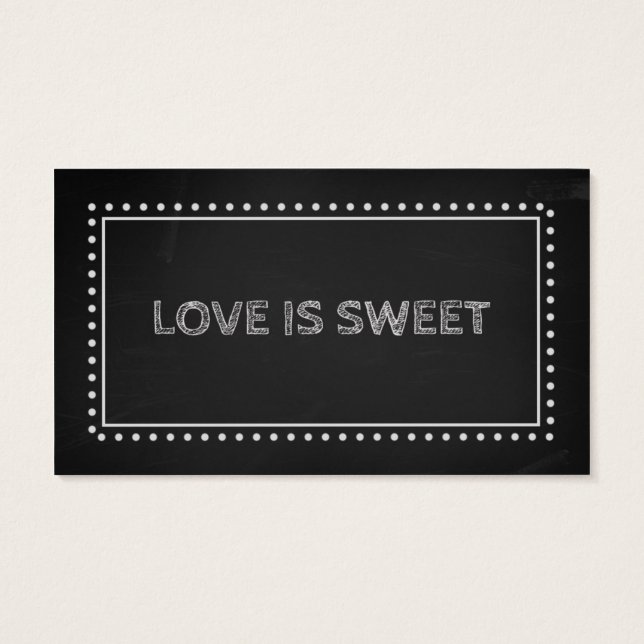 Märkre för att ta emot favoritrecept för kalkbräde visitkort (Baksidan)