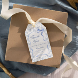 Märkre för att visa Nallen Baby Shower Tack Gift Presentetikett