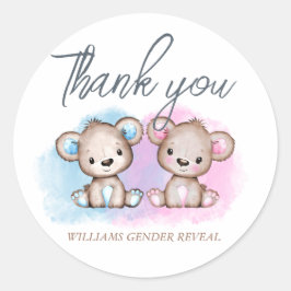 Märkre för att visa Tack för att visa Gender för s Runt Klistermärke