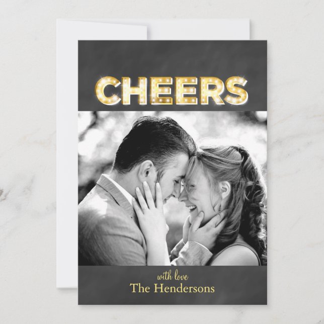 Märkre för  av Chalkboard-Helgdag-fotokort Julkort (Framsida)