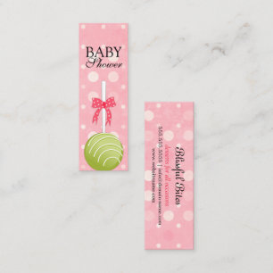 Märkre för baby shower för rosa- och grönttår mini visitkort