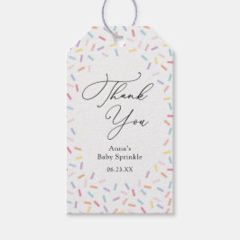 Märkre för baby Sprinkle Confetti Gift Presentetikett