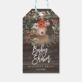 märkre för babyduschning av rundvirke presentetikett