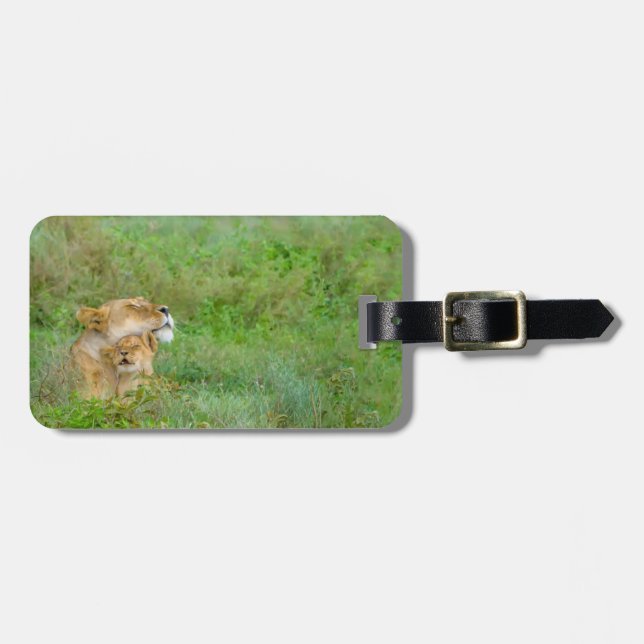 Märkre för bagage för för mödrarkärlekLioness & Bagagebricka (Horisontell Framsida)