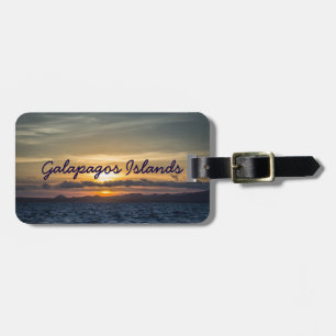 Märkre för bagage för Galapagos ösolnedgång Bagagebricka