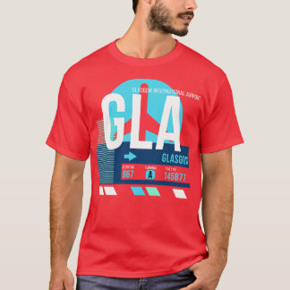 Märkre för bagage för GLA-flygplatskod T Shirt