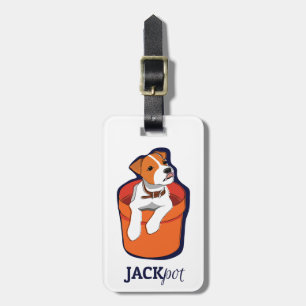 Märkre för bagage "för Jackpot" jackRussell Bagagebricka