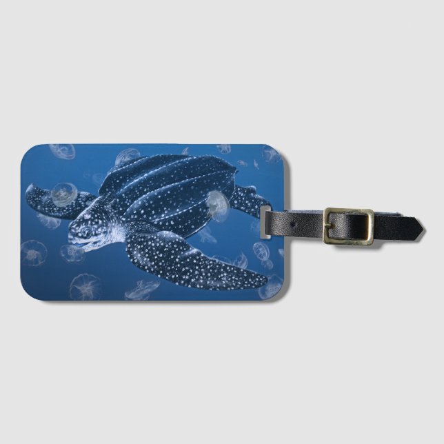 Märkre för bagage för Leatherbackhavssköldpadda Bagagebricka (Framsida horisontal)