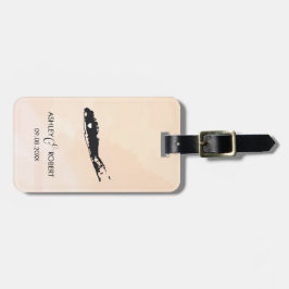 Märkre för bagage för Long Islandkartabröllop, Bagagebricka