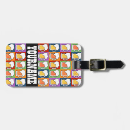 Märkre för bagage för ÖLpopkonst beställnings- Bagagebricka