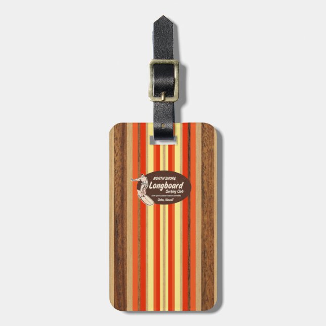 Märkre för bagage för Pipelinesurfingbräda Bagagebricka (Vertikal Framsida)