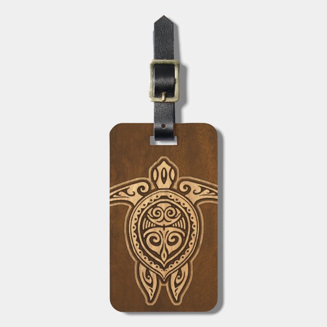 Märkre för bagage för sköldpadda för Uhane Honu Bagagebricka (Vertikal Framsida)