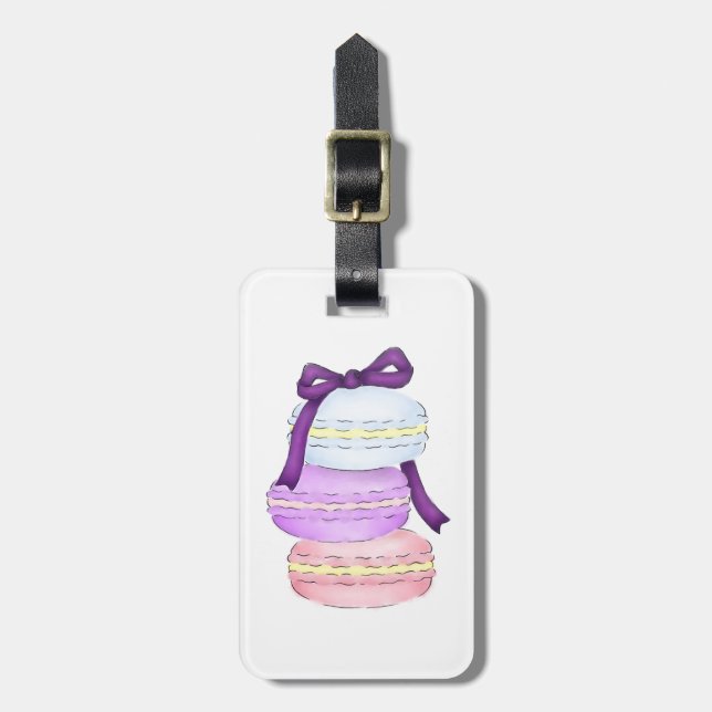 Märkre för bagage för vattenfärgMacaron bunt Bagagebricka (Vertikal Framsida)