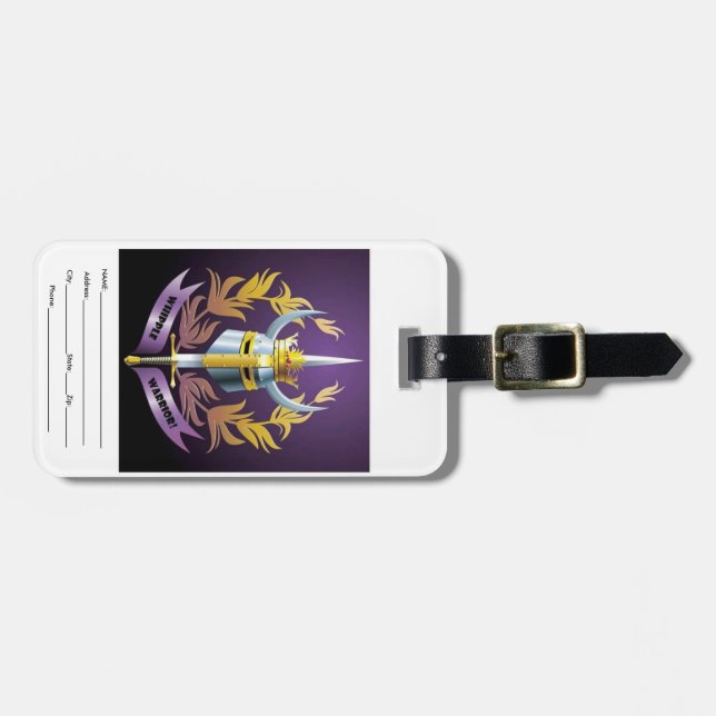 Märkre för bagage för Whipple krigare"Dude" Bagagebricka (Horisontell Framsida)