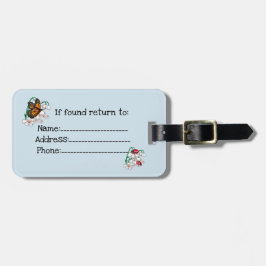 Märkre för bagage med blommigt trädgårdskonst bagagebricka