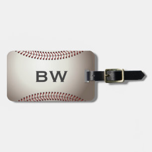 Märkre för baseballMonogrambagage Bagagebricka