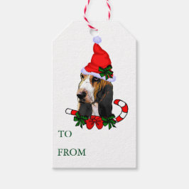 Märkre för Basset Hound Gift Presentetikett
