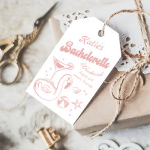 Märkre för Beach Last Toast Rosa Bachelorette Part