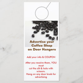 Märkre för befordran av kaffebutiksannonsering med