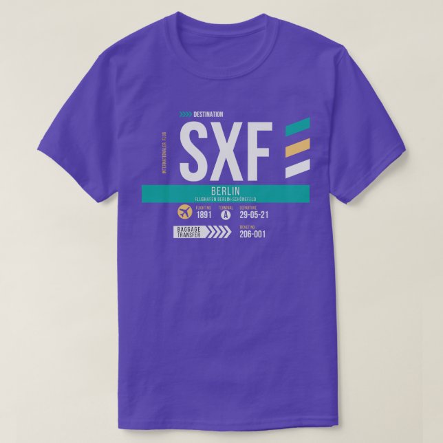 Märkre för Berlins SXF-flygplatskod T Shirt (Design framsida)