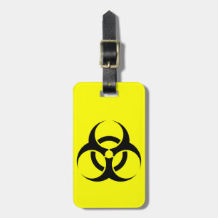 märkre för biohazardsymbolbagage bagagebricka
