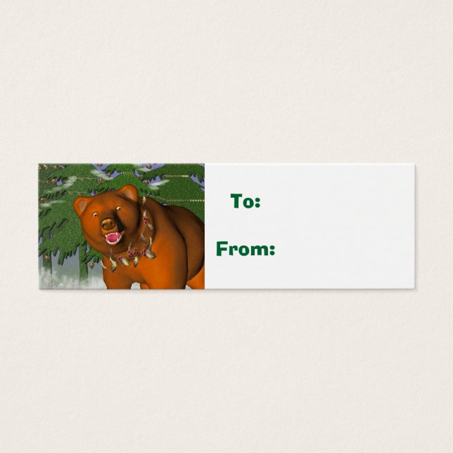 märkre för biokristmas, gåva litet visitkort (Framsidan)